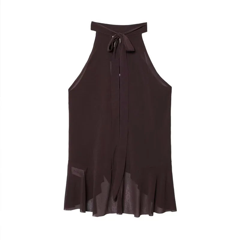 Y2K Pleated Sleeveless Crop Tank Top – Korean Street Style Party Top