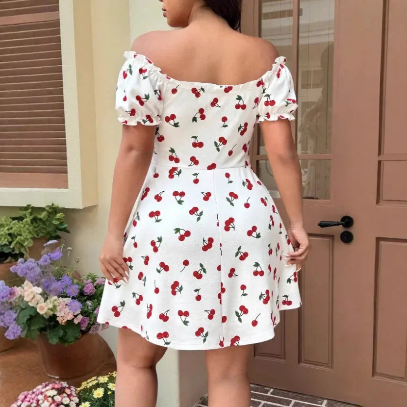 Plus Size Floral Bubble Sleeve Midi Dress – Sweet Country Style