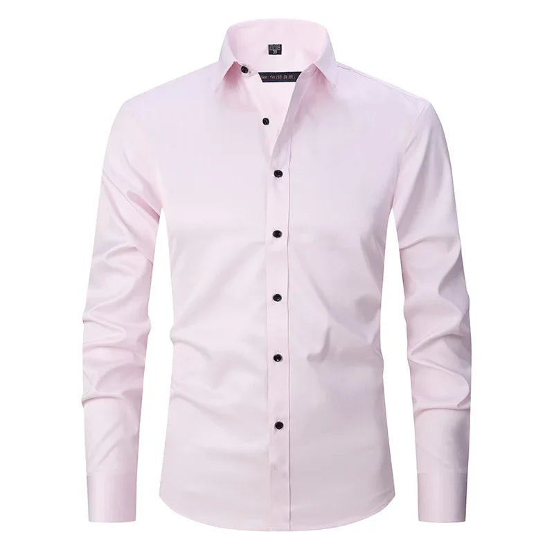 Men’s Slim Fit Long Sleeve Business Dress Shirt – Formal Casual Elegant Blouse