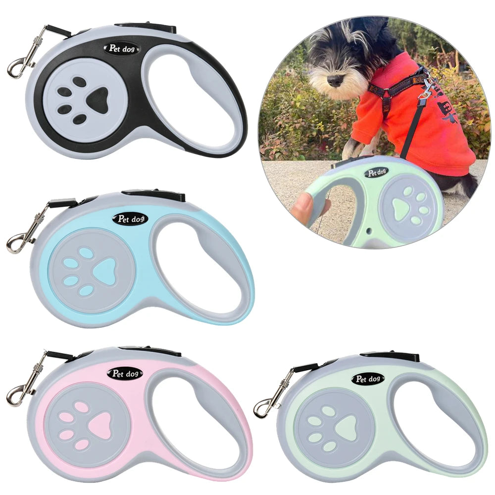 Retractable Dog Leash 3M/5M – One-Button Lock Non-Slip Handle for Small Dogs Cats Training & Hiking