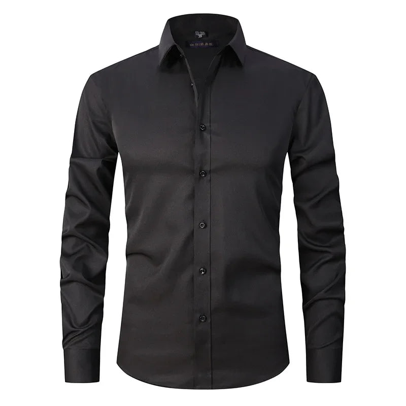 Men’s Slim Fit Long Sleeve Business Dress Shirt – Formal Casual Elegant Blouse