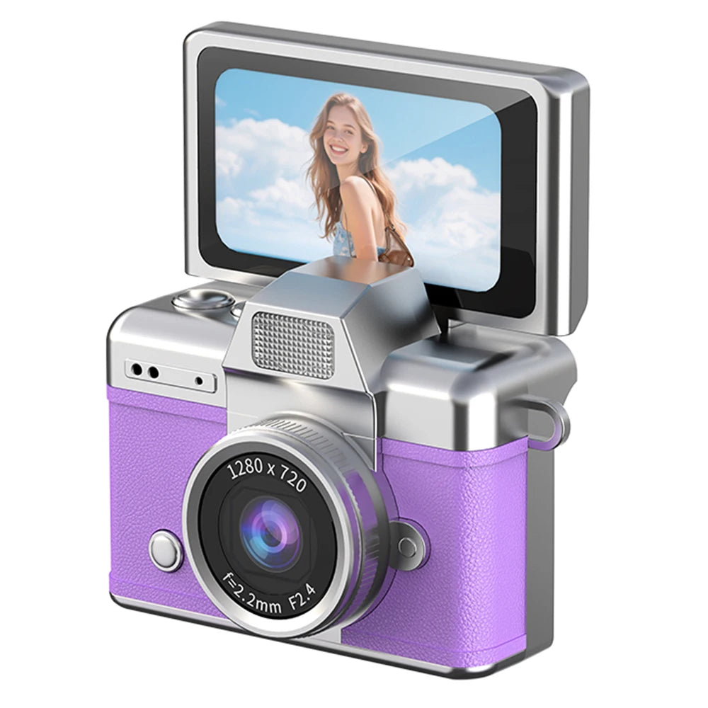 Mini Keychain Camera – 1.47" Flip Screen CCD Pocket Camcorder for Kids & Adults