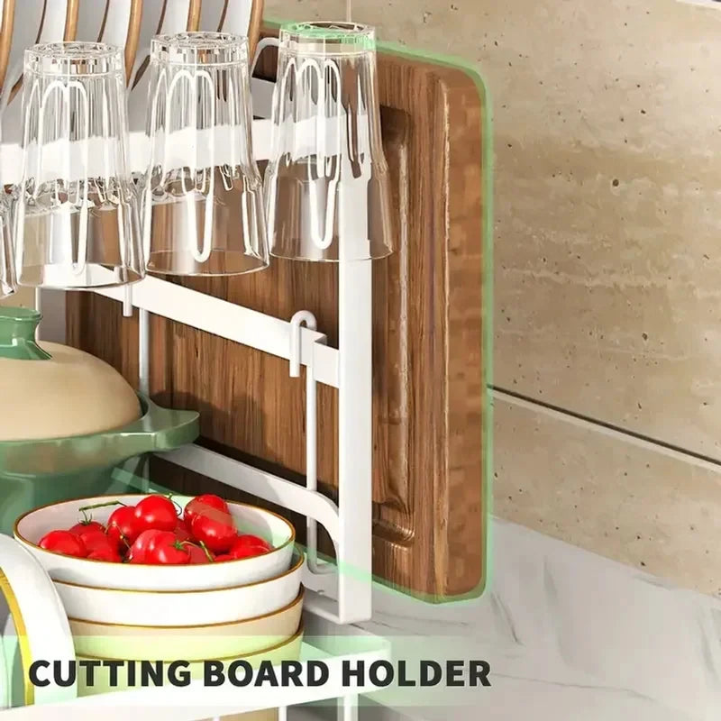 Transparent Drain Bowl Rack – Quick-Access Kitchen Tableware Storage Shelf Organizer