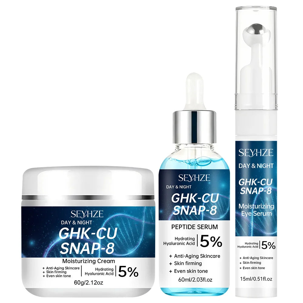 SEYHZE 3-Piece Tightening Lifting Facial Skincare Kit – Eye Essence Moisturizing Cream & Serum