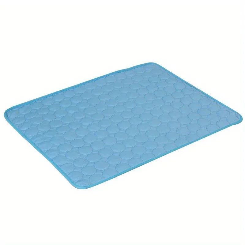 Pet Ice Cooling Mat – Breathable Ice Silk Washable Dog & Cat Bed for Summer
