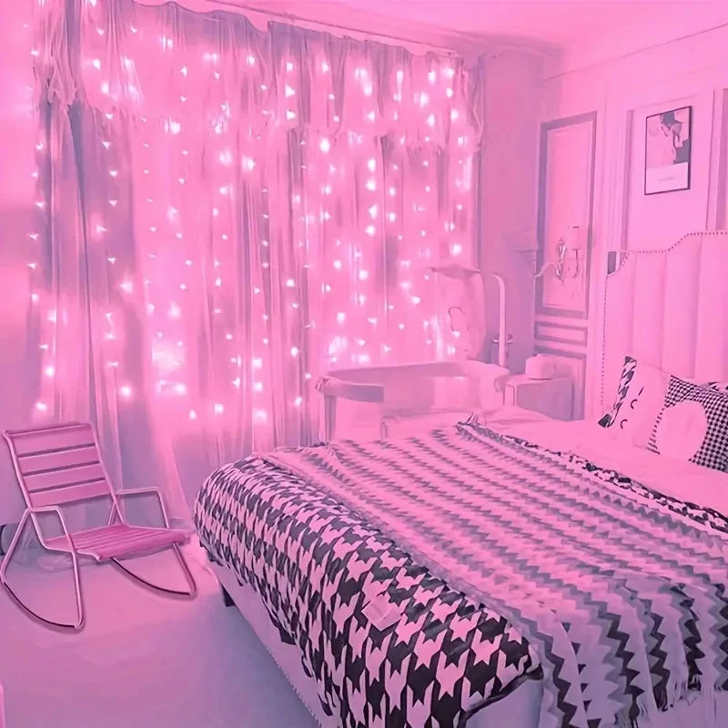 LED Curtain String Lights with Remote | 8 Modes USB Fairy Lights for Bedroom & Wedding