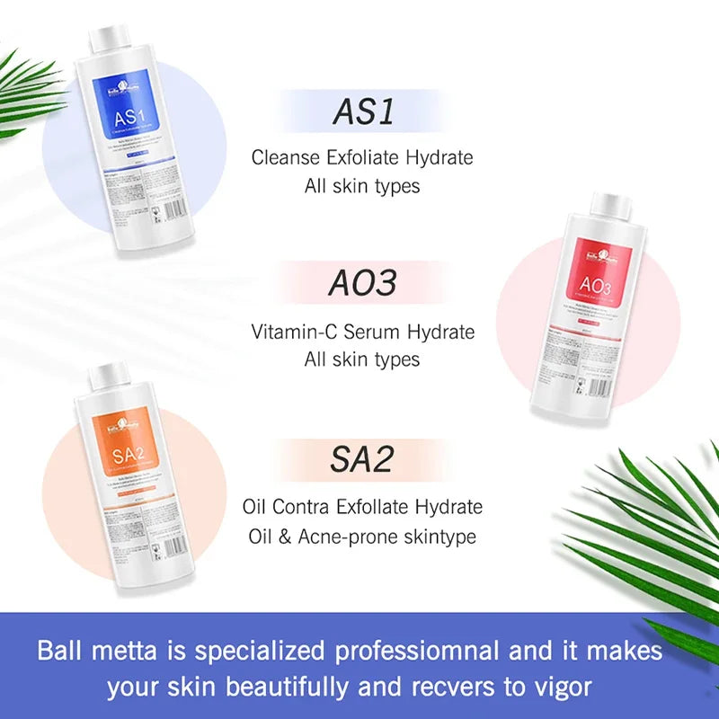 Aqua Peel Solution Serum Kit AS1 SA2 AO3 – Deep Skin Cleansing Facial Machine Solution 400ml