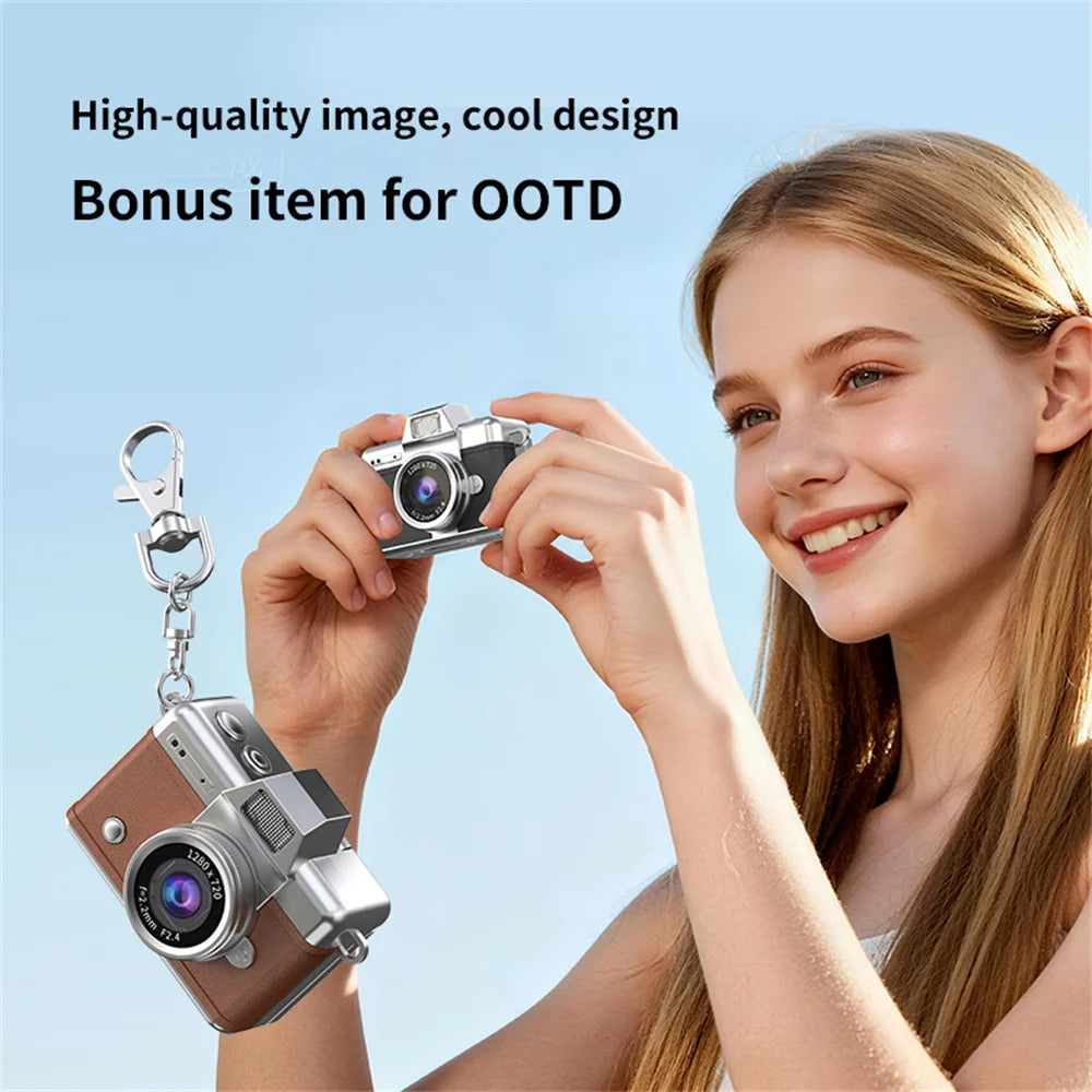 Mini Keychain Camera – 1.47" Flip Screen CCD Pocket Camcorder for Kids & Adults