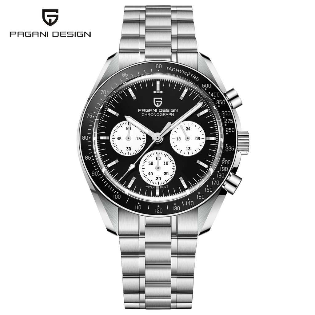 PAGANI DESIGN Moon Men's Watches Gold Luxury Quartz Watch Men Speed Sports Chronograph AR Sapphire Waterproof Luminous Man Gift
