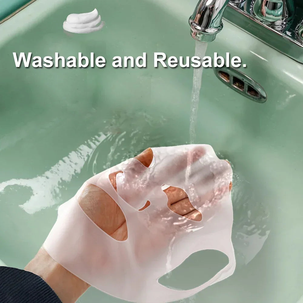 Reusable Silicone Sheet Mask Holder – Wet Locking Face Mask Cover to Avoid Evaporation