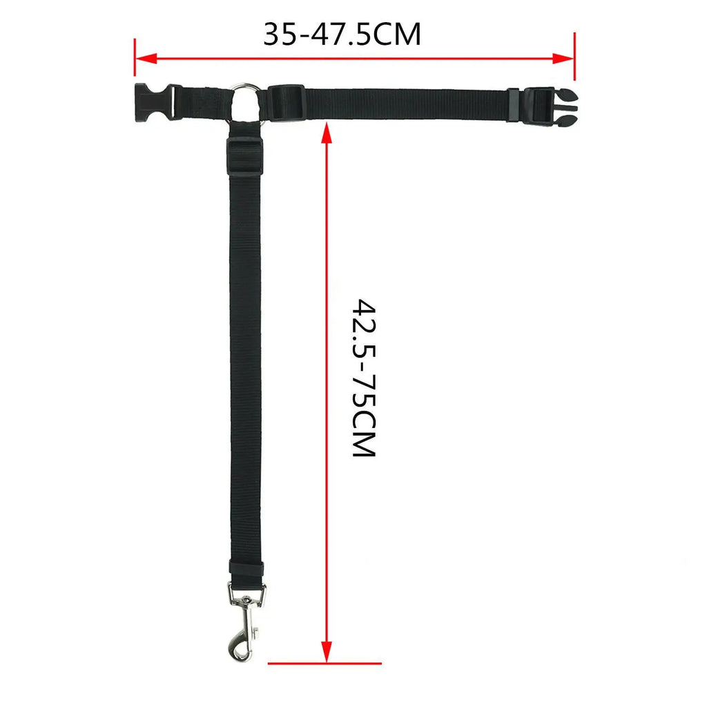Adjustable Pet Dog & Cat Car Seat Belt Safety Rope – Headrest Restraint for Small Dogs