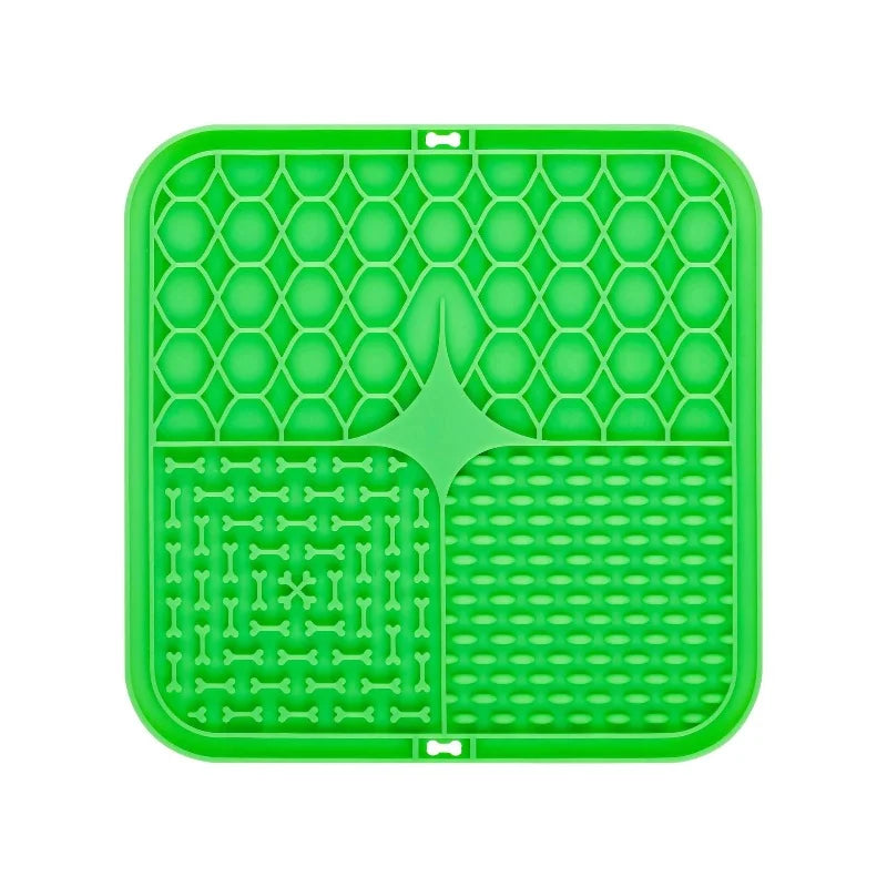 Silicone Dog Lick Mat Slow Feeder – Bath Distraction Suction Plate for Dog Training