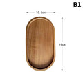 Solid Wood Serving Tray | Japanese-Style Round & Rectangle Snack Board
