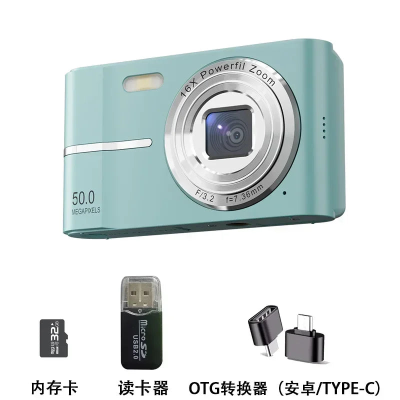Lenovo 5K Digital Camera – 50MP 16x Zoom Anti-Shake Compact Camera with Flash