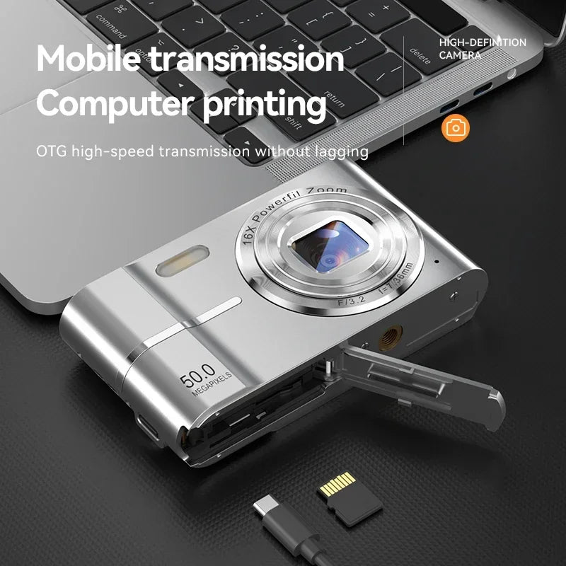 Lenovo 5K Digital Camera – 50MP 16x Zoom Anti-Shake Compact Camera with Flash