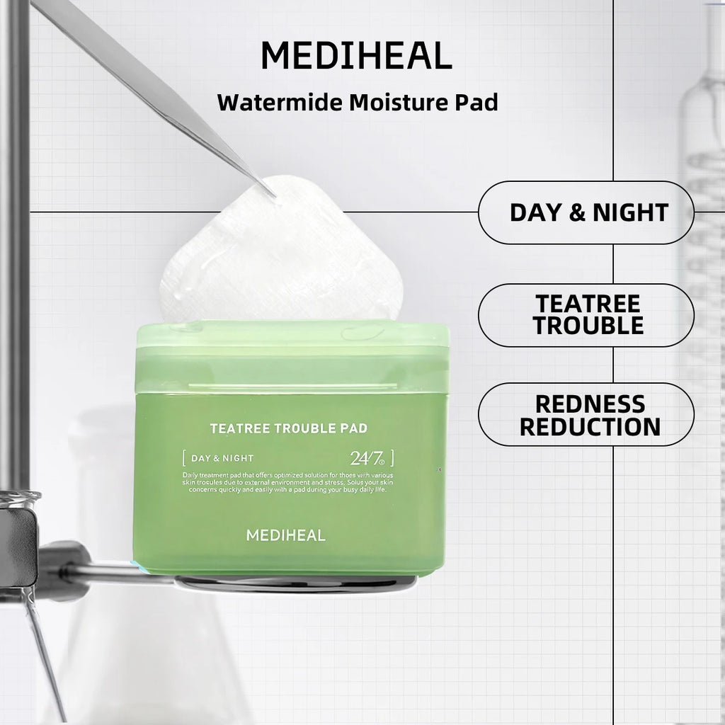 MEDIHEAL Daily Hydrating Skincare Cotton Pads – Korean K-Beauty Moisture Pads