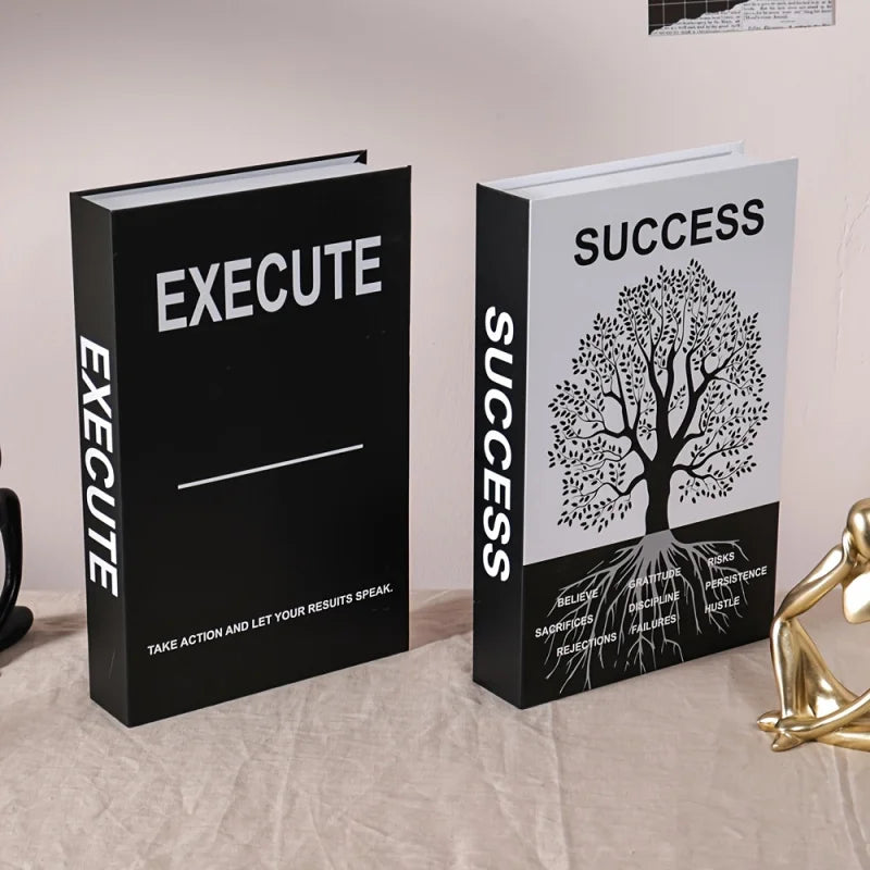 Set of 3 Inspirational Fake Books | Motivational Desk & Shelf Decor